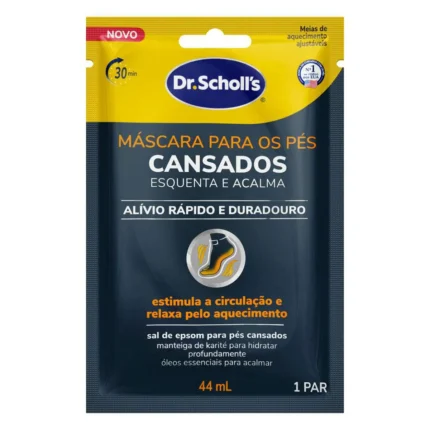 Máscara para os Pés Cansados Dr Scholls Esquenta e Acalma 1 par