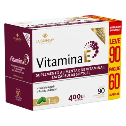 Vitamina e 400ui - 90 cápsulas - La San Day