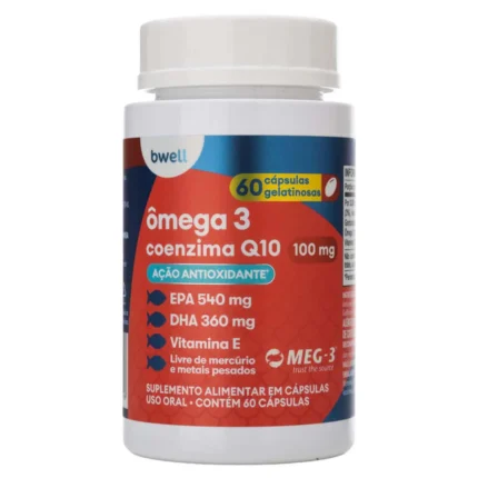 Ômega 3 bwell + Coenzima Q10 + Vitamina E 60 cápsulas