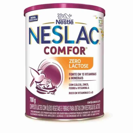 Composto Lácteo Neslac Comfor Zero Lactose Nestlé 3 a 5 Anos 700g